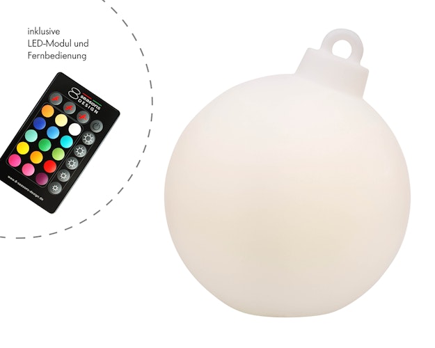 8 seasons design LED-Dekoleuchte Shining Christmas Ball (RGB)