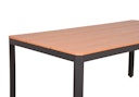 Vorschaubild Garden Pleasure Gartenmöbel Set BARLETTA, Tisch 180 x 91 + 4 Stapelsessel, Alu Anthrazit / Nonwood Holz-Optik / Kissen 100 % Polyester