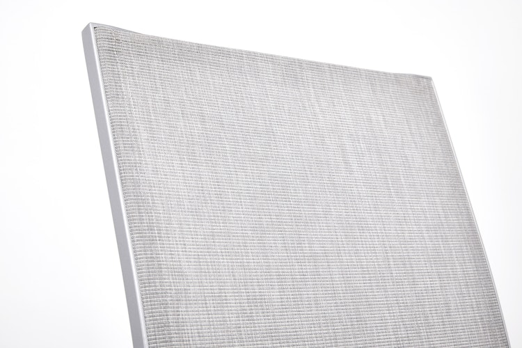 Kettler Stapelsessel RASMUS mit hoher Rückenlehne, Aluminium Silber / Outdoorgewebe Hellgrau - Sonderaktion