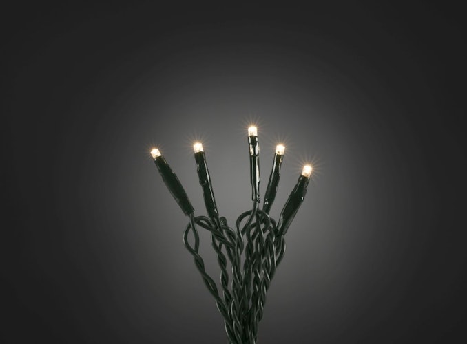 Konstsmide Weihnachtsbeleuchtung  Micro LED Kette grün 35 warmweiße Dioden
