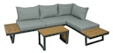 Vorschaubild Garden Pleasure Lounge Set FELICE, Aluminium / Akazie / Kissen 100 % Polyester
