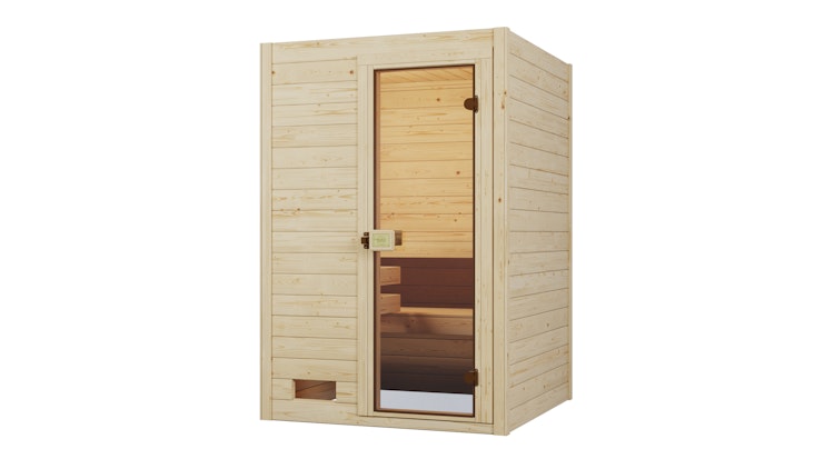Weka Sauna Valida Gr. 1 mit Glastür - Massivholzsauna 38 mm