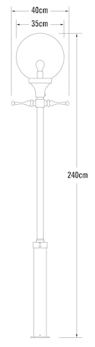 Konstsmide Mastleuchte Orion, versch. Farben 