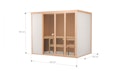 Vorschaubild Bertilo Sauna Model 3 Large white - 58 mm