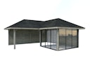 Vorschaubild Palmako Pavillon Bianca 24,9 m² Set 512 Slide Plus mit Isolierglas-Schiebetüren