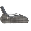 Vorschaubild Garden Pleasure Lounger ALASSIO, Polyrattan Schilfgrau / Kissen 100 % Polyester Antrahzit