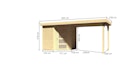 Vorschaubild Karibu Woodfeeling Gartenhaus Schwandorf 3/5 inkl. 275 cm Schleppdach - 19 mm
