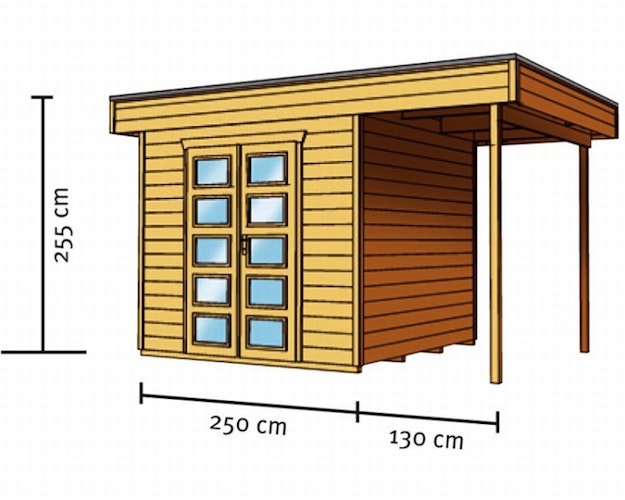 Skan Holz 28 mm Blockbohlenhaus Venlo 2