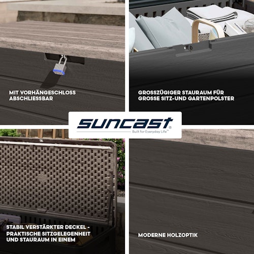 Suncast Kunststoff-Gartenbox 644 L