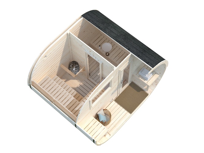 Palmako Saunafass Anette 3,0+1,5 m²