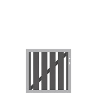 TraumGarten RAJA WPC ALU XL Anthrazit Einzeltor auf Maß