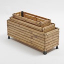 Vorschaubild BambusBASIS Pflanzkübel - rechteckig, 3er-Set (S, M, L)