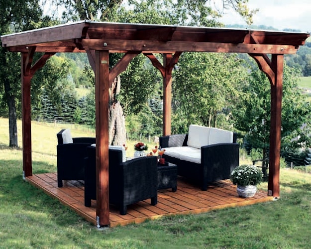 Skan Holz 4-Eck-Pavillon Laube Marseille