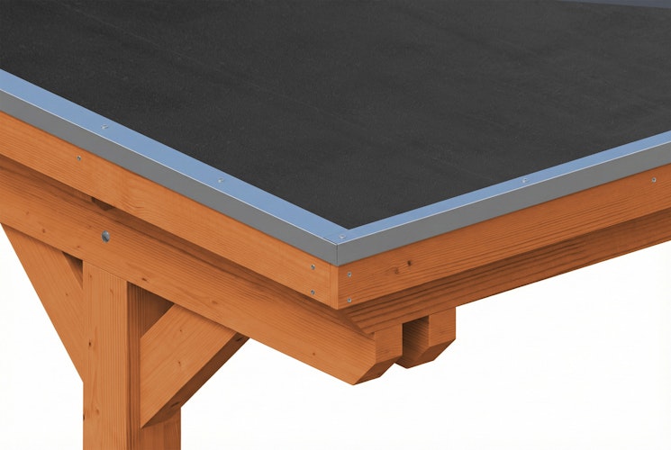 Skan Holz Emsland - Flachdach Doppelcarport aus Leimholz Breite 609 cm