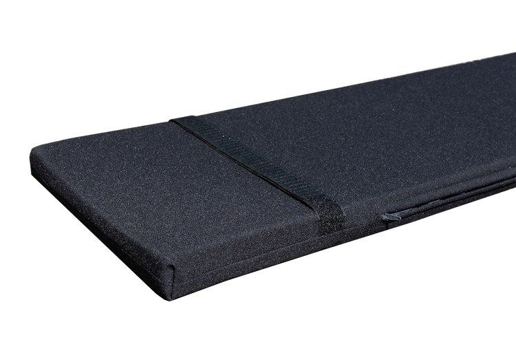 GWW kurze Bierbankauflage 116 x 27 x 4 cm, 100 % Baumwolle Schwarz - Auslaufartikel