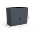 Vorschaubild KGT Hochbeet UrbanGrow M-Space inkl. Stauraum - B 101 x T 51 x H 86 cm