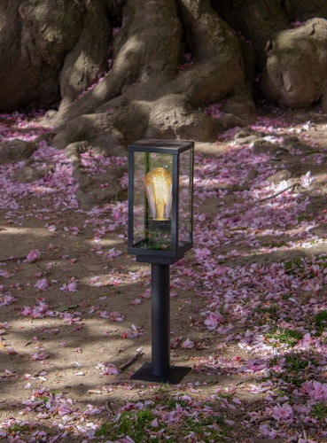 ECO-LIGHT Außenwandleuchte Karo Aluminium / Holz (4100112)