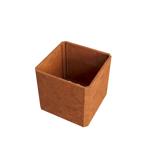 Premium Hochbeet aus Cortenstahl mit Rostpatina 80 x 80 x 75 cm