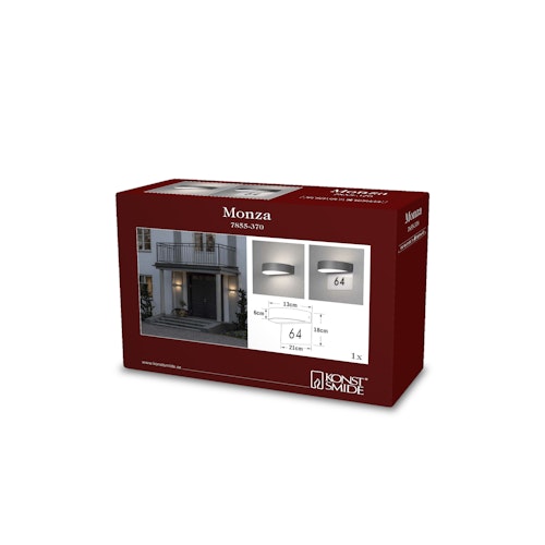 Konstsmide Wandleuchte Monza, anthrazit (7855-370)