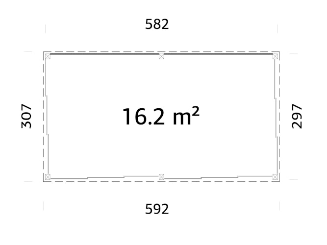 Palmako Glashaus Saga 16,2 m² Slide Plus (Wintergartenanbau inkl. Rückwand)