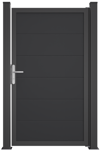 GroJa BasicLine Nova Einzeltor Universal Rahmen Alu Anthrazitgrau 1000 x 1800 mm