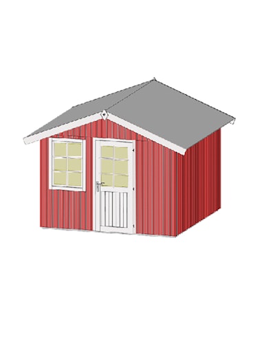 Weka Schwedenhaus 410 mit extra hoher Tür - 44 mm (aufgedoppelt)