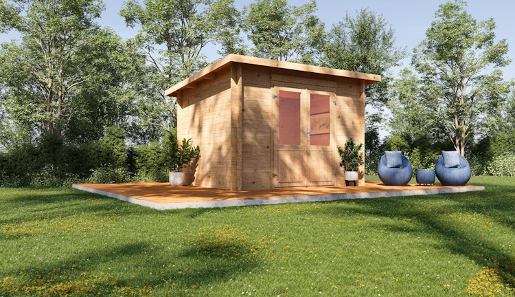 Wolff Finnhaus Gartenhaus Garde 2823 - 28 mm