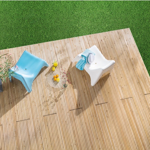 mocoPinus Terrassensystem PINUTEX sib. Lärche- vorgefertigte Terrassen