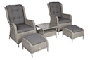 Vorschaubild Garden Pleasure Sessel-Set VALENCIA, Polyrattan / Kissen 100 % Polyester