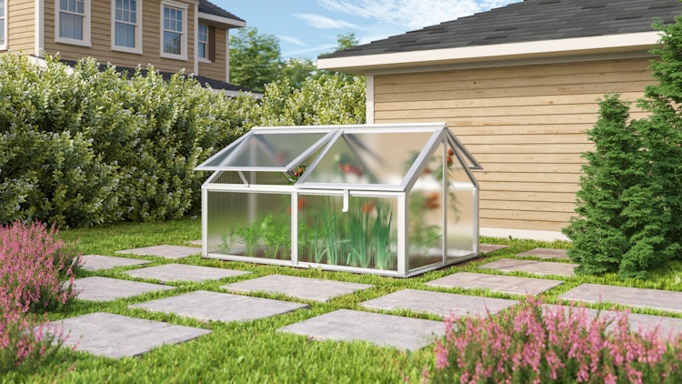 Vitavia Frühbeet Zola mit 4 Dachfenstern  B 124 x T 89 x H 71 cm