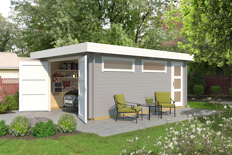 Einzelgarage 441 mit 2 Fenstern - 44 mm