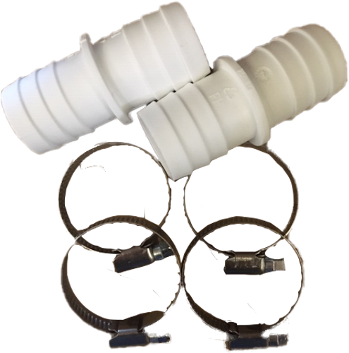 myPOOL Schlauchverbinder Ø 32mm/2er+Schlauchklemmen