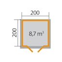 Vorschaubild Weka Gartenhaus 209 - 28 mm