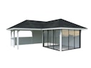 Vorschaubild Palmako Pavillon Bianca 24,9 m² Set 510 Slide Plus mit Isolierglas-Schiebetüren