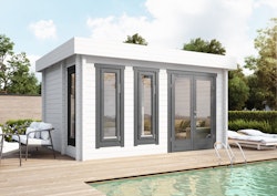 Wolff Finnhaus Saunahaus Eurika 58 de luxe isolierverglast