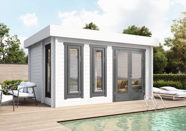 Wolff Finnhaus Saunahaus Eurika 58 de luxe isolierverglast