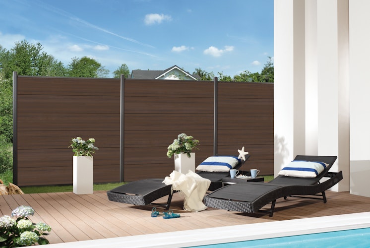 TraumGarten System WPC Platinum XL Zaun-Set