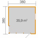 Vorschaubild Weka 45 mm Gartenhaus Cubilis 412