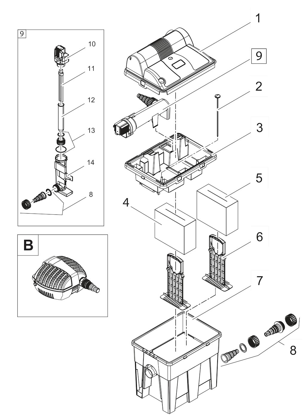 Explosionszeichnung Ersatzteile
