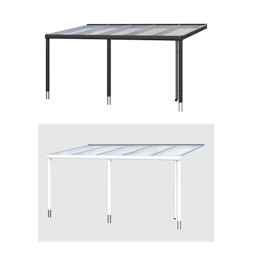 Skan Holz Aluminium Terrassenüberdachung Garda Breite 434 cm