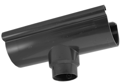 Rinnenstutzen DN 60/75 zum Stecken, RG100 Typ 300 braun