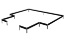Vorschaubild Halls Stahlfundament für Gewächshaus Garden Room 12,9 m²