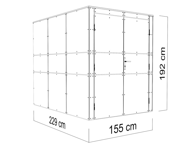 Bertilo HPL Fahrradgarage - 6 mm
