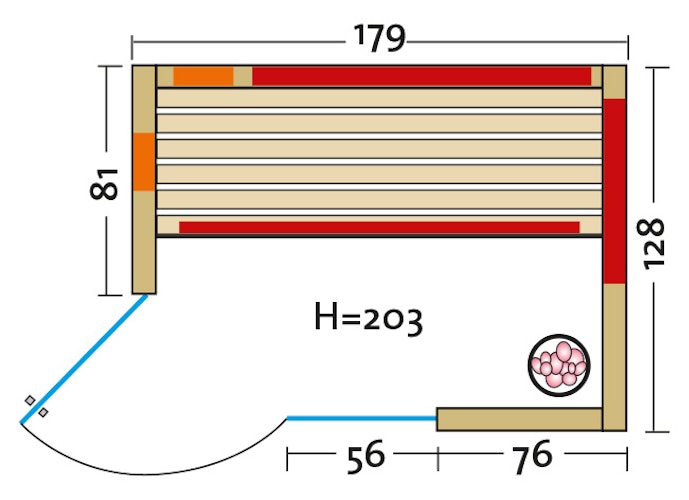Infraworld Infrarotkabine TrioSol Unica 2 inkl. VITALcorner inkl. 5-teiligem gratis Zubehörset