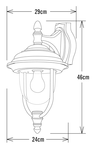 Konstsmide Wandleuchte Parma Down, versch. Farben