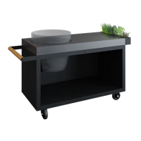 OFYR Kamado Table Black 135 PRO Concrete BGE