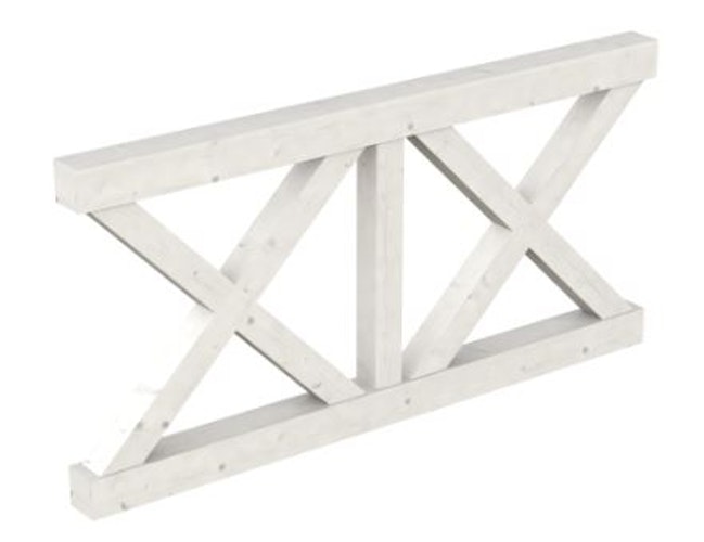Skan Holz Andreaskreuz-Brüstung für Terrassenüberdachung Leimholz