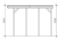 Vorschaubild Skan Holz Friesland - Flachdach Caravan-Carport aus Nadelholz Breite 402 cm