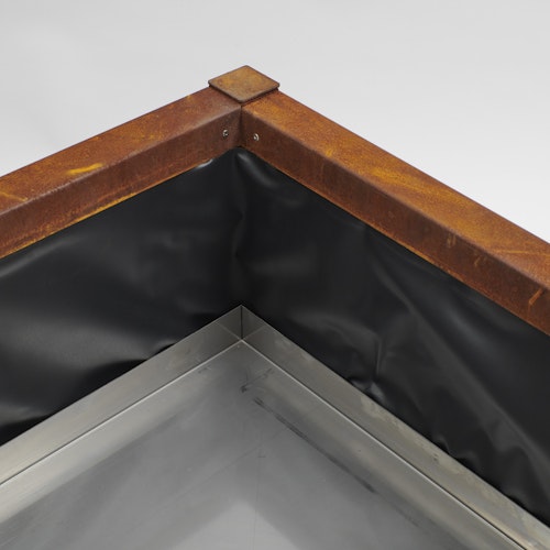 BambusBASIS Hochbeet mit Kokosfrostschutzmatte - Profile Corten