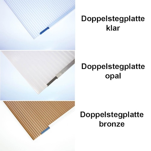 Skan Holz Aluminium Terrassenüberdachung Genua Breite 434 cm